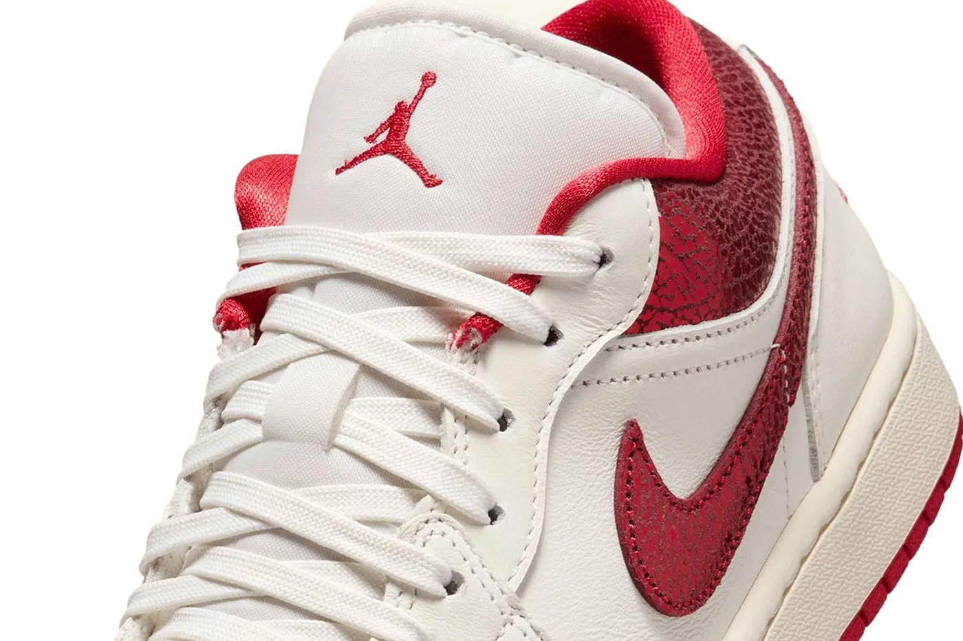 Air Jordan 1 Low “Ruby” HJ9338-106 Jordan Brand Sail/Team Red-Varsity Red Summer 2025 Release Info 