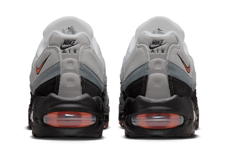 Nike Air Max 95 OG Surfaces in "Bright Mandarin" White/Bright Mandarin-Wolf Grey HM4740-005 neon swoosh