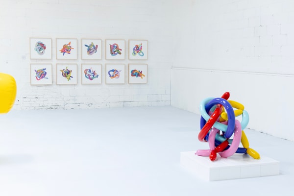 cj hendry keff joons exhibition balloon sculptures artworks installations