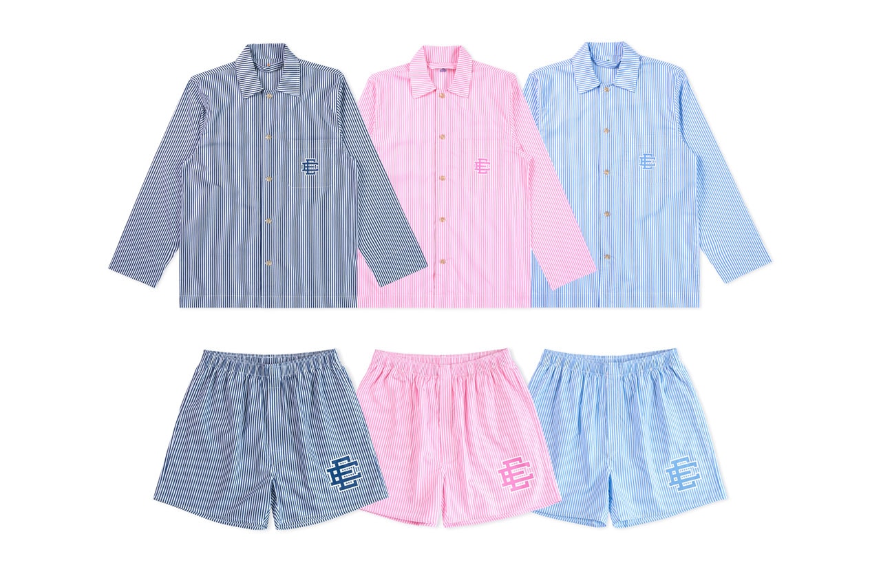Eric Emanuel Shifts From Sportswear to Sleepwear capsule collection release info drop colorway price loungewear pajamas store new york city nyc flagship las vegas miami los angeles california ee mesh shorts logo accessories clothing 