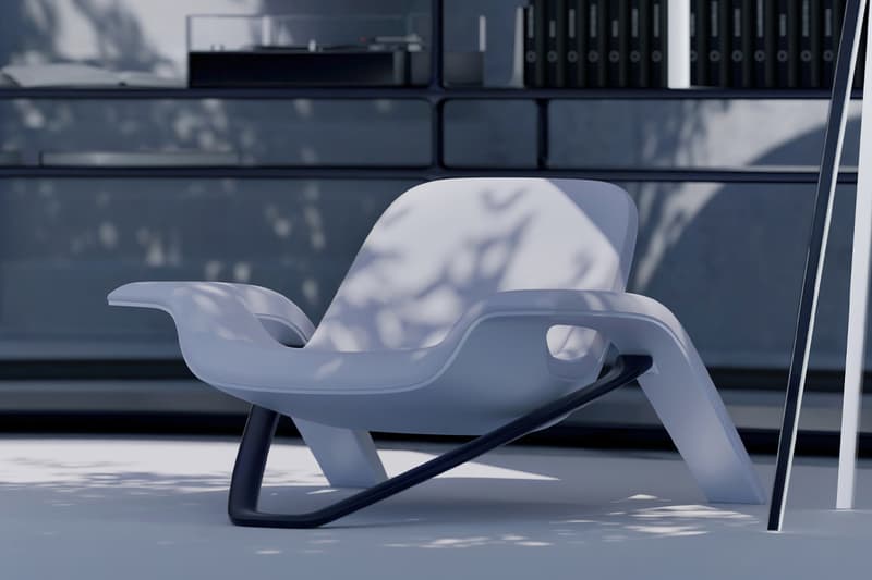 Felix Godard "Psukhe" Milan Design Week Debut furniture arm chair LABÒ Cultural Experience Blue Episteme Nous White sci-fi novel PsukheteleInfo