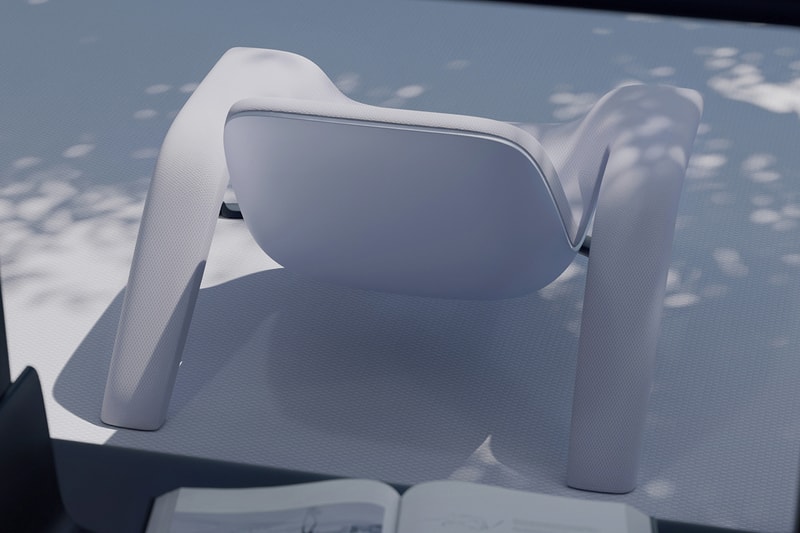 Felix Godard "Psukhe" Milan Design Week Debut furniture arm chair LABÒ Cultural Experience Blue Episteme Nous White sci-fi novel PsukheteleInfo