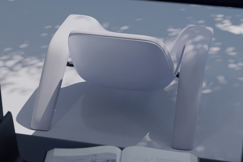 Felix Godard "Psukhe" Milan Design Week Debut furniture arm chair LABÒ Cultural Experience Blue Episteme Nous White sci-fi novel PsukheteleInfo