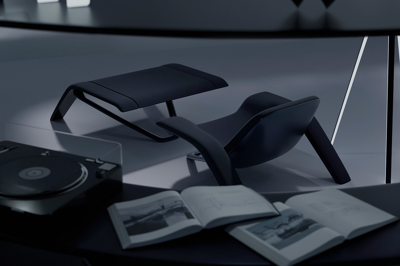 Felix Godard "Psukhe" Milan Design Week Debut furniture arm chair LABÒ Cultural Experience Blue Episteme Nous White sci-fi novel PsukheteleInfo