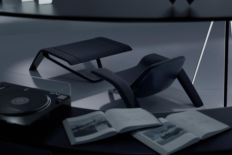Felix Godard "Psukhe" Milan Design Week Debut furniture arm chair LABÒ Cultural Experience Blue Episteme Nous White sci-fi novel PsukheteleInfo