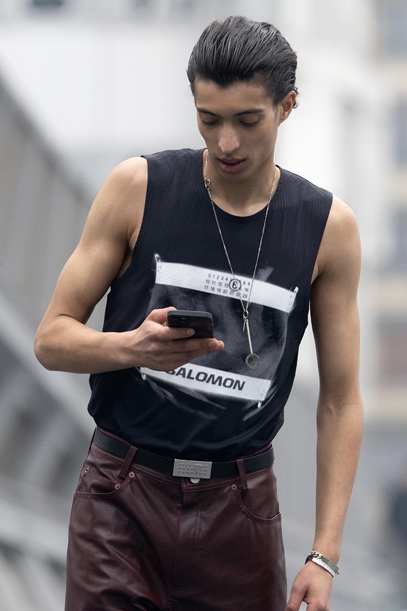 MM6 Maison Margiela Reveals Spring 2025 Salomon Unisex Collaboration collection bomber jacket xt-4 mle ultramarine spectur 2 sneaker xt-14 backpack 