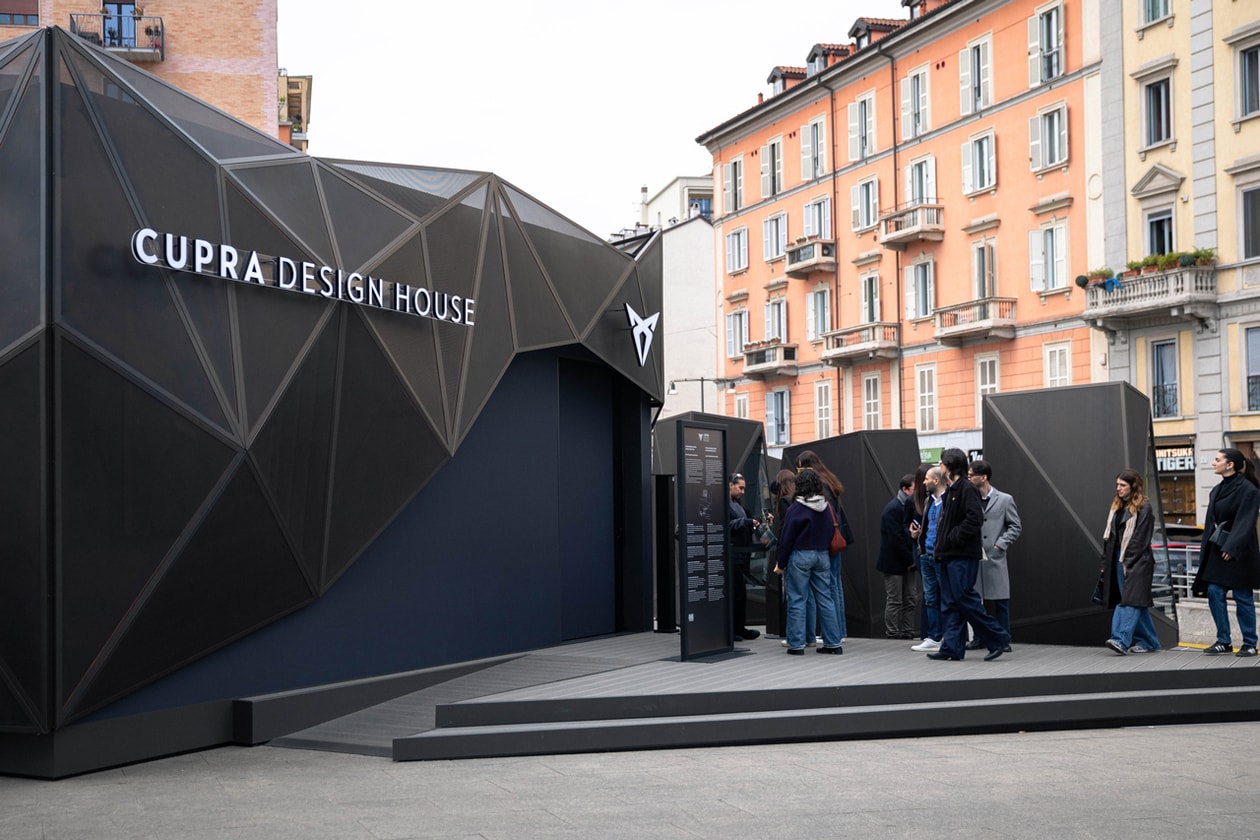 Cupra design house milan design week cars collabs beyond collection zellerfeld sneaker 3d printing adaptive knitting event recap city garage