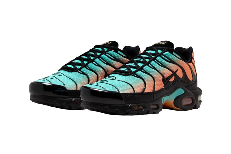 Nike Air Max Plus Arrives in a Summer-Ready Gradient peach teal DM0032-022 swoosh tropical swoosh