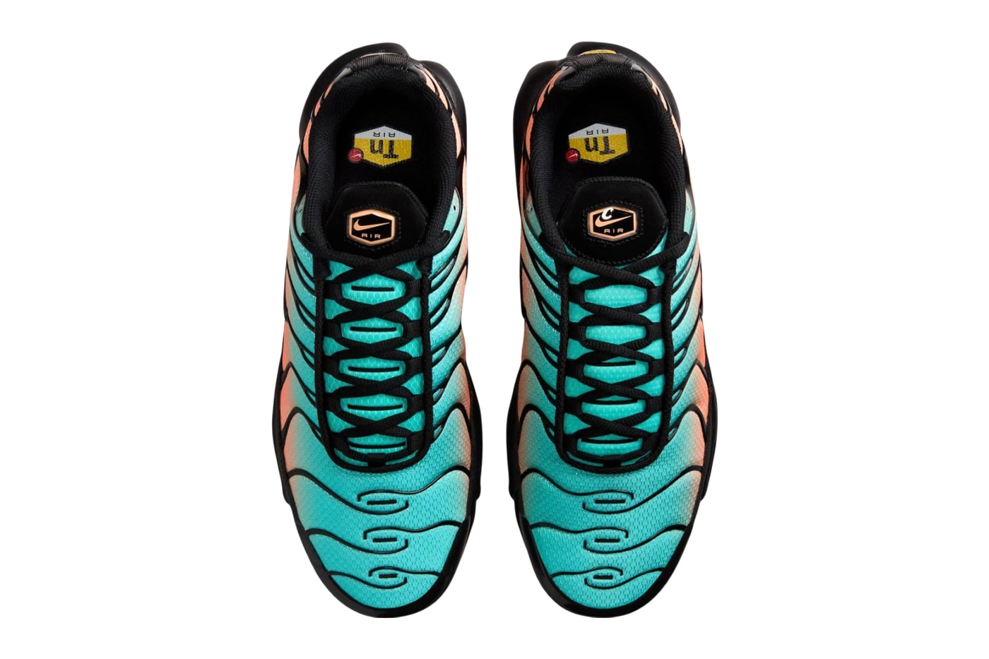 Nike Air Max Plus Arrives in a Summer-Ready Gradient peach teal DM0032-022 swoosh tropical swoosh