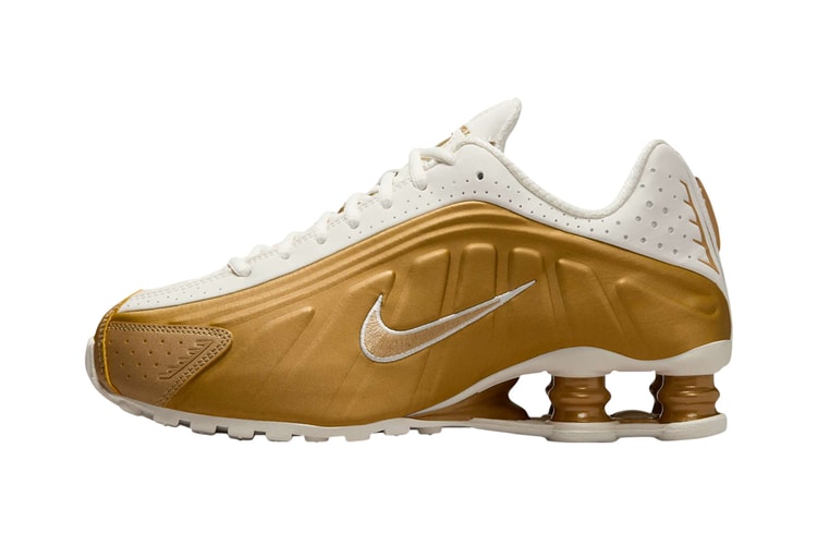 Nike Shox R4 Shapes up in "Metallic Gold"