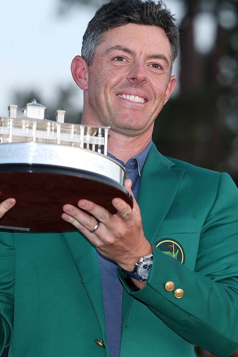 Wrist Check: Rory McIlroy Teed up for the Masters With a Limited-Edition Omega Speedmaster "Silver Snoopy Award" win pga golfer professional 50th anniversary peanuts beagle