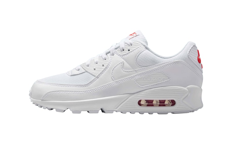 Nike Air Max 90 "White/Light Crimson" DM0029-118 white and red all white air max day classic summer shoe white sneaker