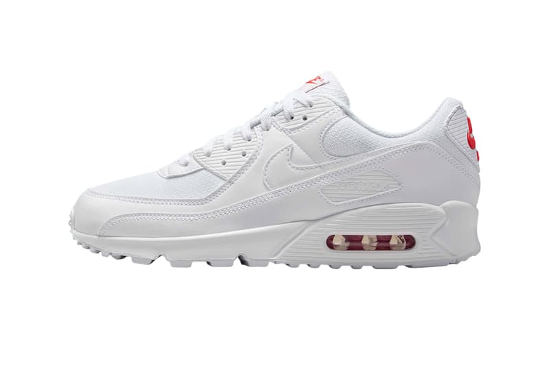 Nike Air Max 90 "White/Light Crimson" DM0029-118 white and red all white air max day classic summer shoe white sneaker