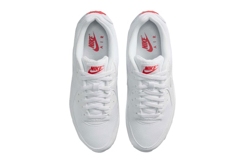 Nike Air Max 90 "White/Light Crimson" DM0029-118 white and red all white air max day classic summer shoe white sneaker
