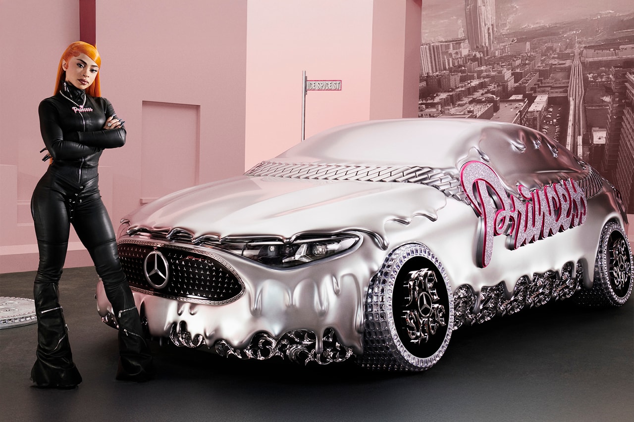 Ice Spice Turned the Mercedes-Benz CLA Into a Molten Chrome Princess-Mobile
