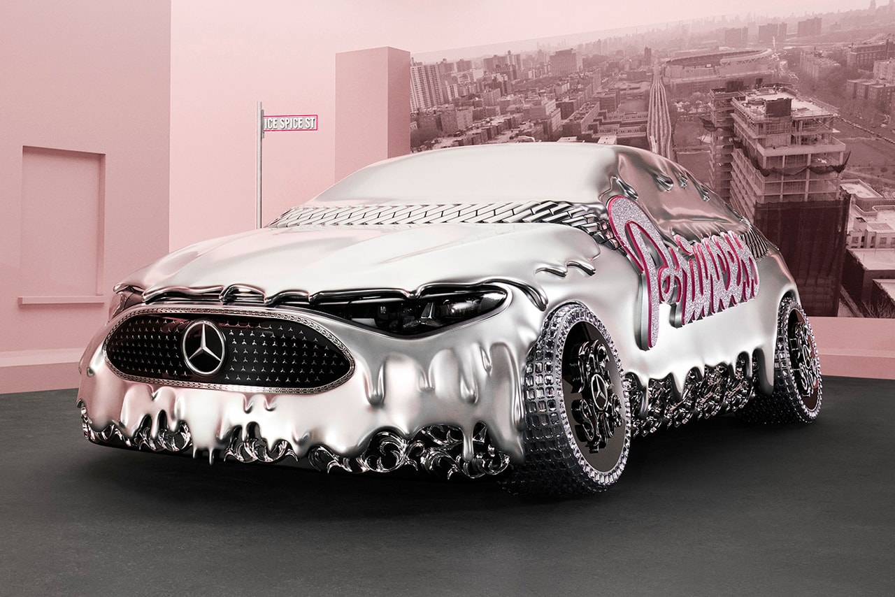 Ice Spice Turned the Mercedes-Benz CLA Into a Molten Chrome Princess-Mobile