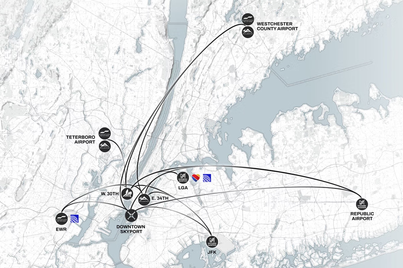 Archer x United Airlines NYC Air Taxi Network Info