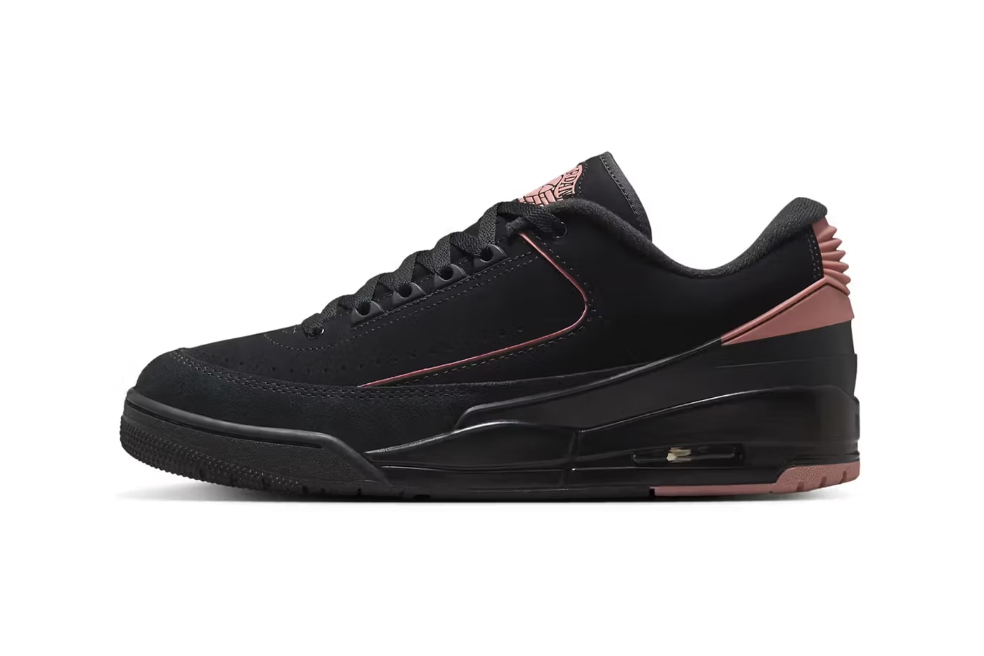 Air Jordan 2/3 "Black/Rust Pink" Release Info FD0383-003 jordan brand black pink 23 suede nubuck sleek black