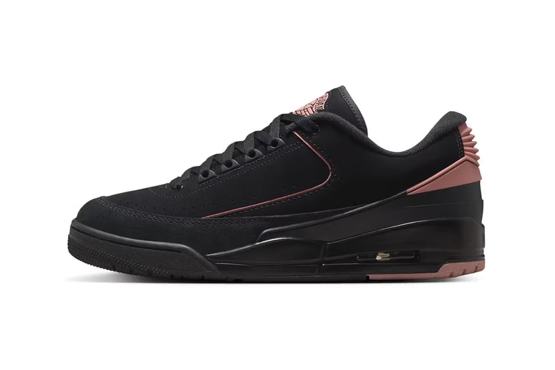 Air Jordan 2/3 "Black/Rust Pink" Release Info FD0383-003 jordan brand black pink 23 suede nubuck sleek black