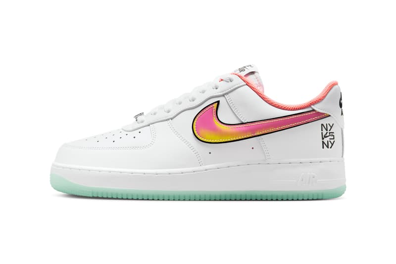 First Look at This Years Nike Air Force 1 Low "NY vs NY" IH4962-100 White/Crimson Pulse-Green Glow-Light Laser Orange-Black summer 2025