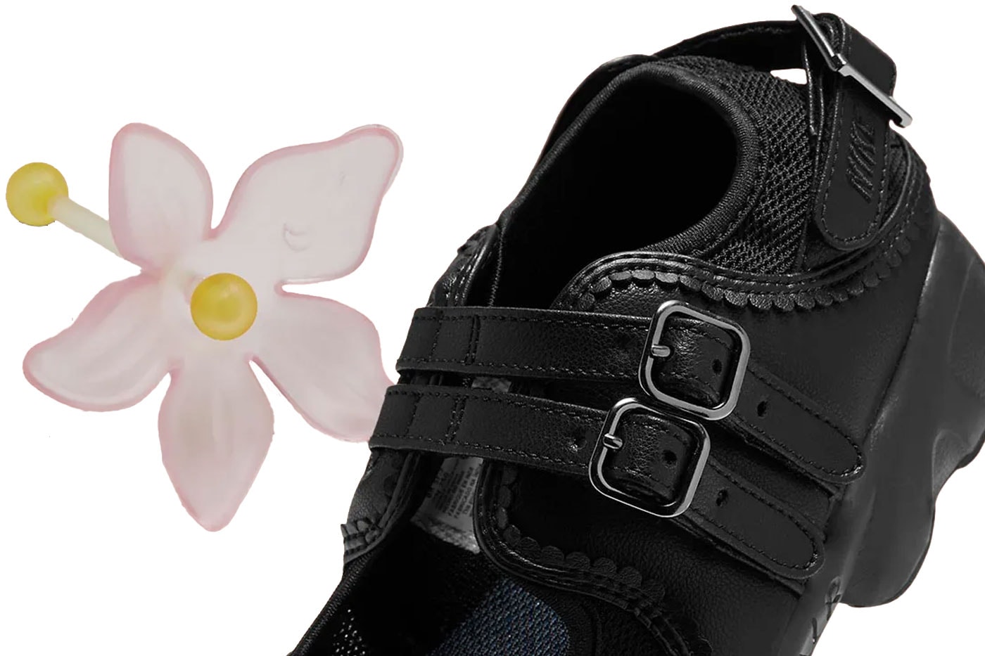 Nike Air Rift “Buckle Strap” "Black"IB8881-001 Cherry Blossom Charm Release Info 