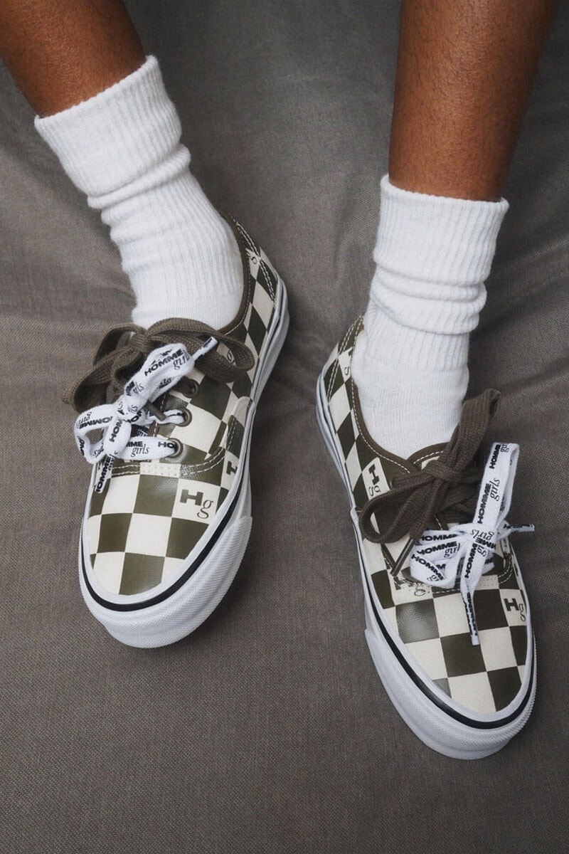 OTW by Vans x HommeGirls Expand on Last Fall's Collab With New Workwear-Inspired Range homme girls magazine footwear sneaker collab shoe checkerboard workwear price release info Skate Team Rider Efron Danzig and models Dede Mansro and Alice McNally new york city lookbook collection 