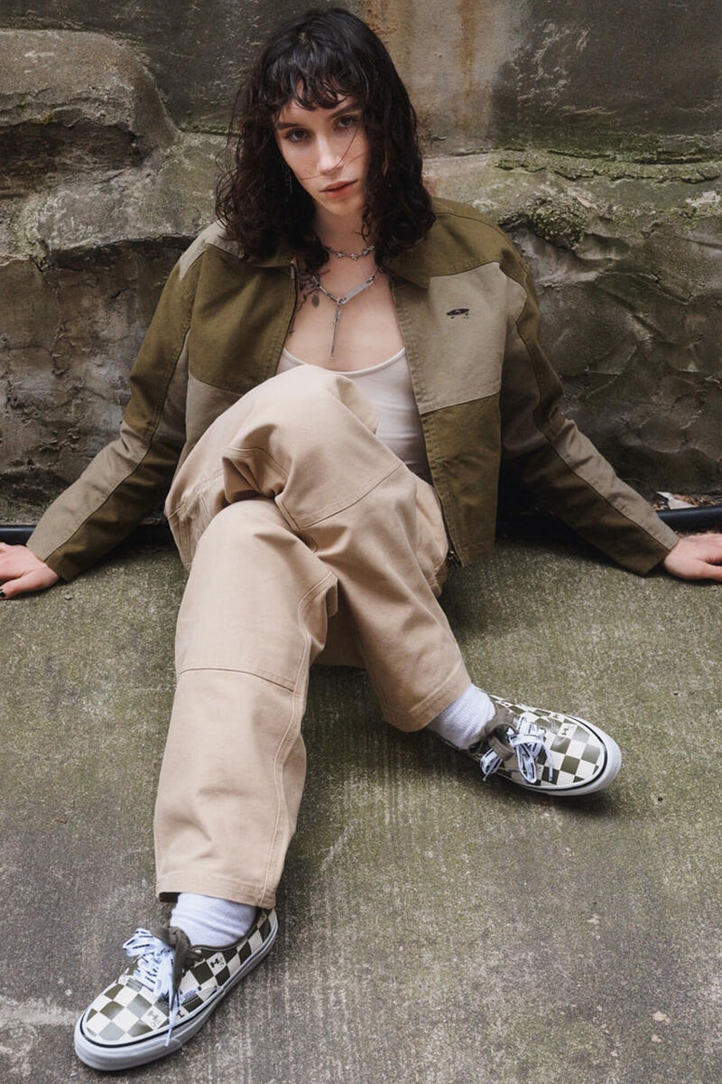 OTW by Vans x HommeGirls Expand on Last Fall's Collab With New Workwear-Inspired Range homme girls magazine footwear sneaker collab shoe checkerboard workwear price release info Skate Team Rider Efron Danzig and models Dede Mansro and Alice McNally new york city lookbook collection 