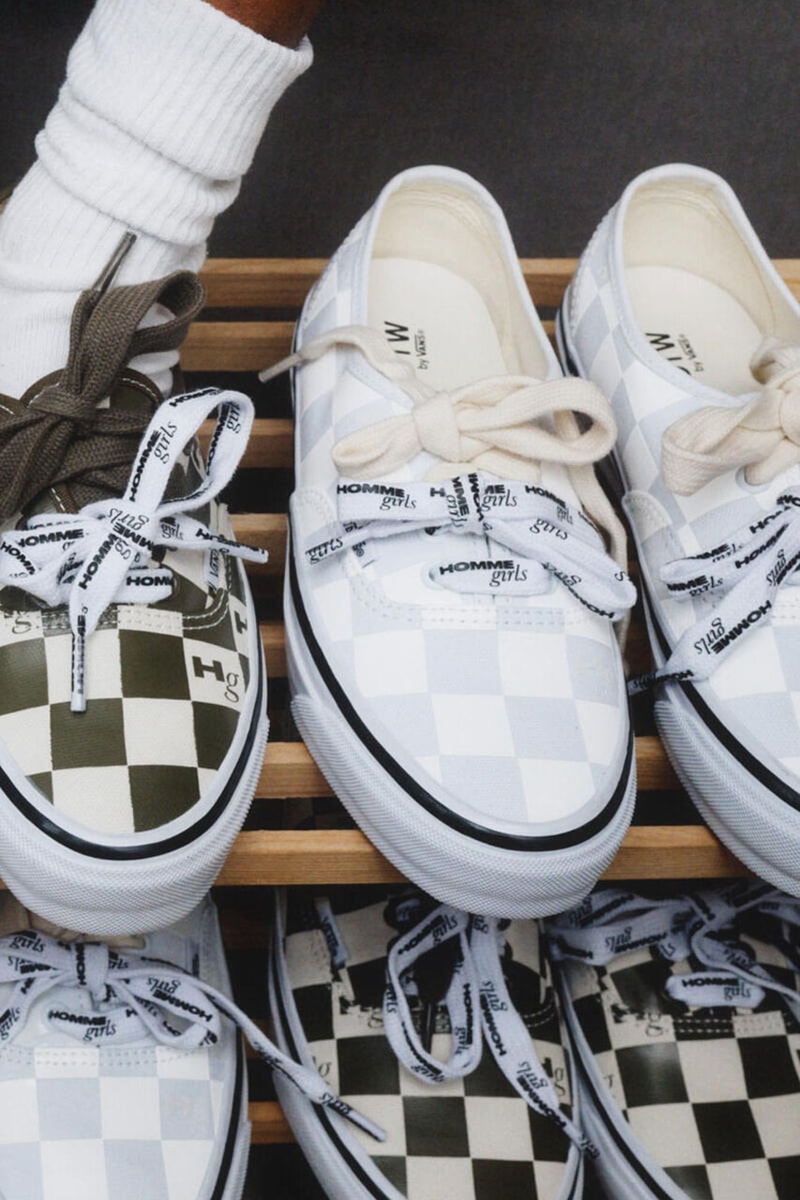 OTW by Vans x HommeGirls Expand on Last Fall's Collab With New Workwear-Inspired Range homme girls magazine footwear sneaker collab shoe checkerboard workwear price release info Skate Team Rider Efron Danzig and models Dede Mansro and Alice McNally new york city lookbook collection 