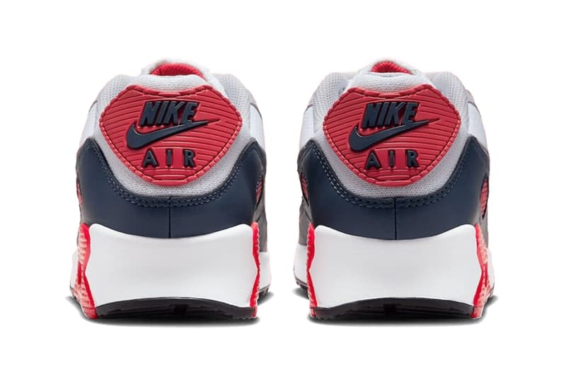 Nike Air Max 90 Gets Patriotic With "USA" Iteration White/Cool Grey-University Red DM0029-117 Release Info