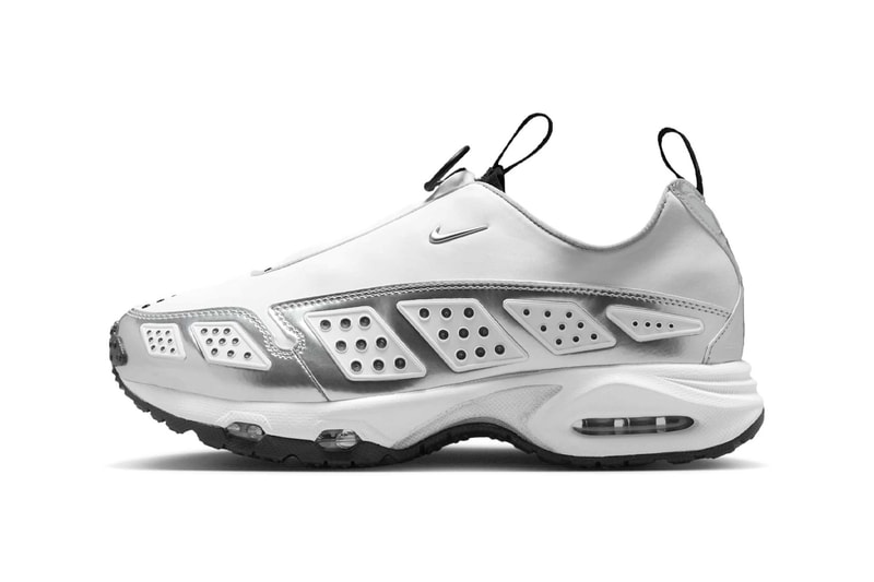 Official Look at the Nike Air Max Sunder "White Metallic" HJ4130-100 White/Metallic Silver-Black futuristic retro shoe summer 2025