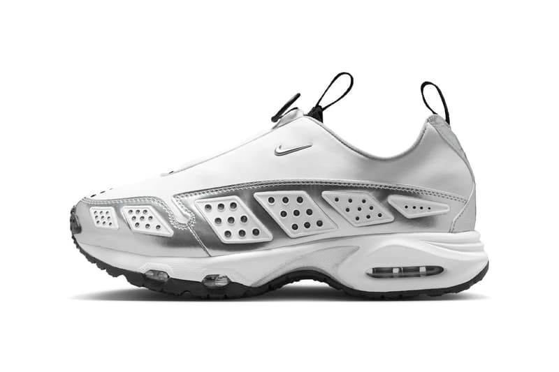 Official Look at the Nike Air Max Sunder "White Metallic" HJ4130-100 White/Metallic Silver-Black futuristic retro shoe summer 2025