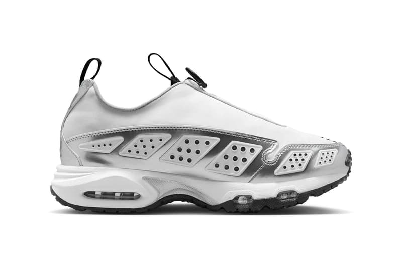 Official Look at the Nike Air Max Sunder "White Metallic" HJ4130-100 White/Metallic Silver-Black futuristic retro shoe summer 2025