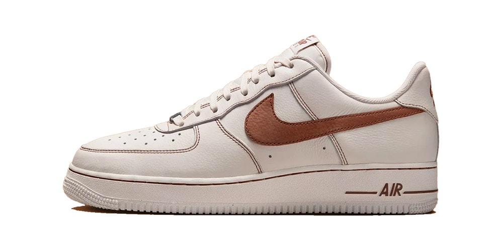 Nike Air Force 1 Low “Ivory/Saddle Brown” Is the Latest Iteration to Its Contrast Stitch Series