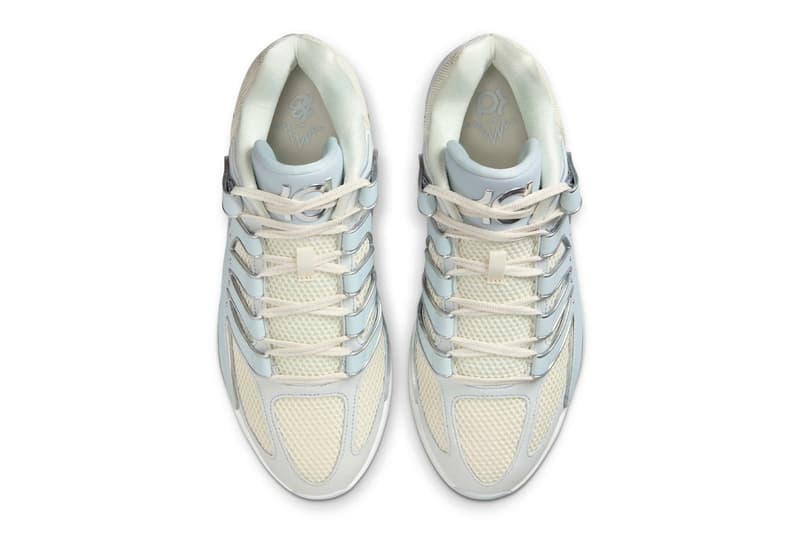 Official Look at the Nike KD 18 "Soft Pearl" Soft Pearl/Metallic Silver-Pure Platinum HV1992-001 kevin durant pheonix suns nba basketball player