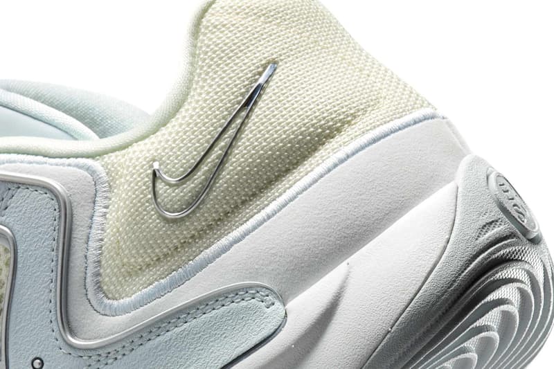 Official Look at the Nike KD 18 "Soft Pearl" Soft Pearl/Metallic Silver-Pure Platinum HV1992-001 kevin durant pheonix suns nba basketball player