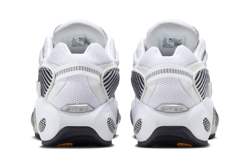 Drake's Nike NOCTA Glide Surfaces in a Minimalist "White/Black" release info zoom flight 95 inspired sneaker white and black university gold DM0879-101