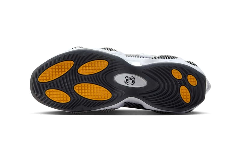 Drake's Nike NOCTA Glide Surfaces in a Minimalist "White/Black" release info zoom flight 95 inspired sneaker white and black university gold DM0879-101