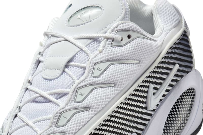 Drake's Nike NOCTA Glide Surfaces in a Minimalist "White/Black" release info zoom flight 95 inspired sneaker white and black university gold DM0879-101
