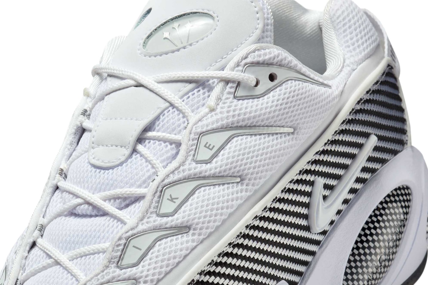 Drake's Nike NOCTA Glide Surfaces in a Minimalist "White/Black" release info zoom flight 95 inspired sneaker white and black university gold DM0879-101