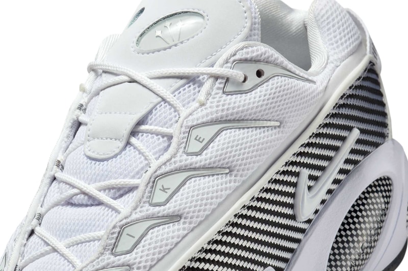 Drake's Nike NOCTA Glide Surfaces in a Minimalist "White/Black" release info zoom flight 95 inspired sneaker white and black university gold DM0879-101