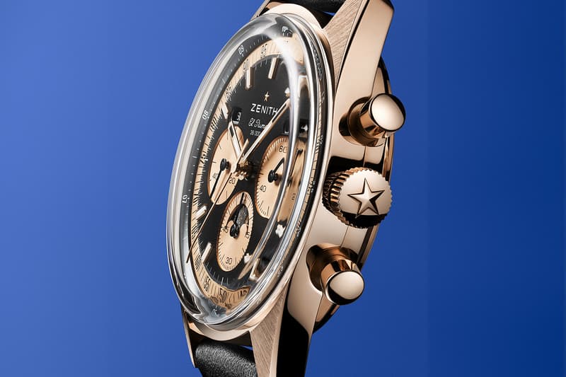 Zenith Chronomaster Original Triple Calendar in Rose Gold Black dial Release Info El Primero 3610 1969 A386 chronograph moonphase