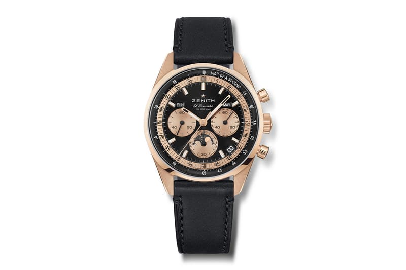 Zenith Chronomaster Original Triple Calendar in Rose Gold Black dial Release Info El Primero 3610 1969 A386 chronograph moonphase