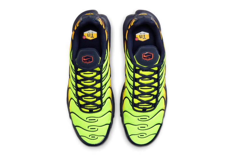 Official Look at the Nike Air Max Plus "Lemon Venom" Lemon Venom/Hyper Crimson-Yellow-Laser Orange-Blackened Blue DM0032-701