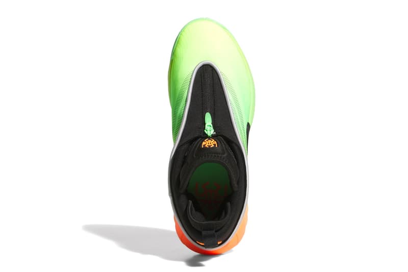 adidas DON Issue 7 "Lime Burst" Release Info JS2592 colorful gradient orange green neon black donovan mitchell cleveland cavaliers