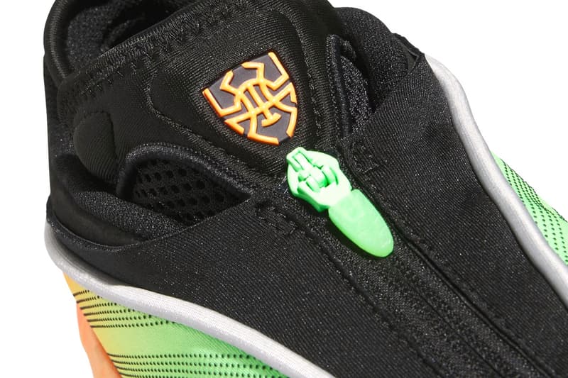 adidas DON Issue 7 "Lime Burst" Release Info JS2592 colorful gradient orange green neon black donovan mitchell cleveland cavaliers