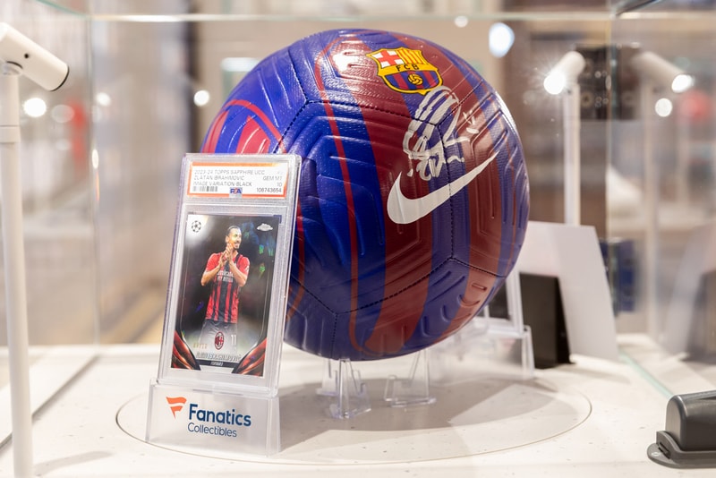 fanatics collectibles flagship store london regent street trading cards topps merlin match attax opening nfl football display home of the hobby 