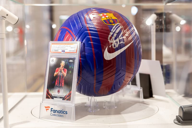 fanatics collectibles flagship store london regent street trading cards topps merlin match attax opening nfl football display home of the hobby