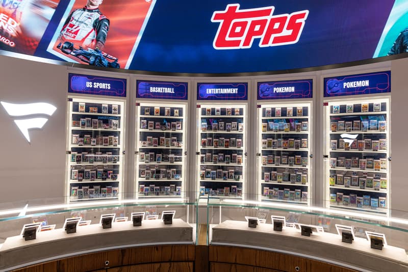 fanatics collectibles flagship store london regent street trading cards topps merlin match attax opening nfl football display home of the hobby 