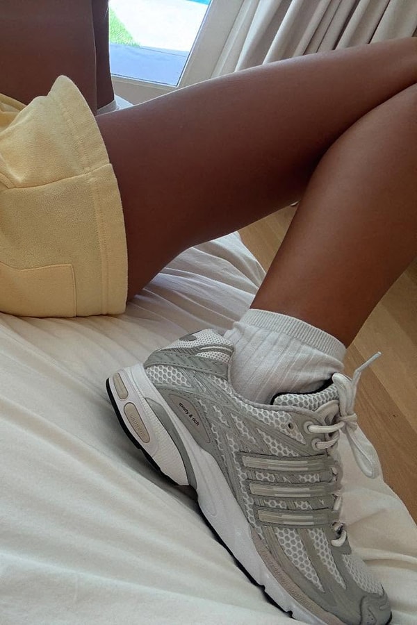 The Sporty & Rich x adidas Adistar Cushion Is Dropping This Week emily oberg footwear sneaker three stripes release info price 