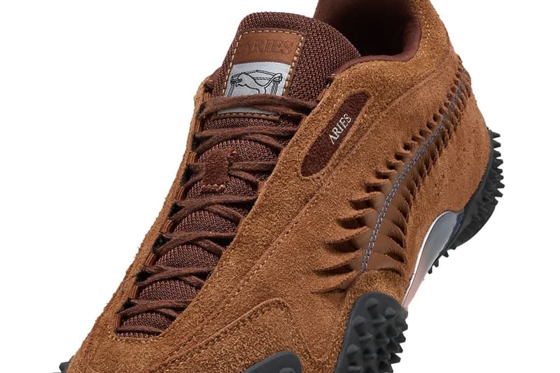 Aries x Puma Mostro Craft 401318-02 401318-01 Mostro Mid 401192-01 Collaboration Release Info formstip temple logo 